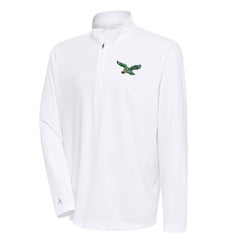 Philadelphia Eagles Antigua Team Logo Throwback Tribute Quarter-Zip Pullover Top | NFL On sale