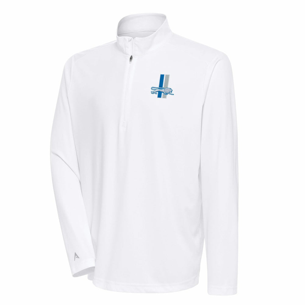 Detroit Lions Antigua Team Logo Throwback Tribute Quarter-Zip Pullover Top | NFL US