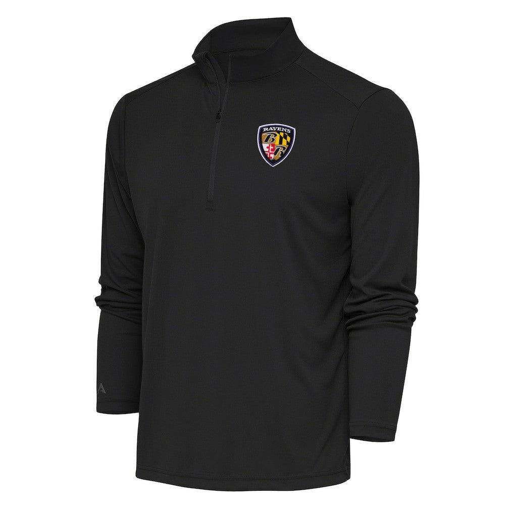 Baltimore Ravens Antigua Team Logo Throwback Tribute Quarter-Zip Pullover Top | NFL Near me