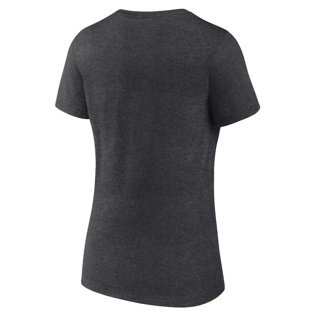 Minnesota Vikings Women's Logo Team Lockup V-Neck T-Shirt | NFL Outlet