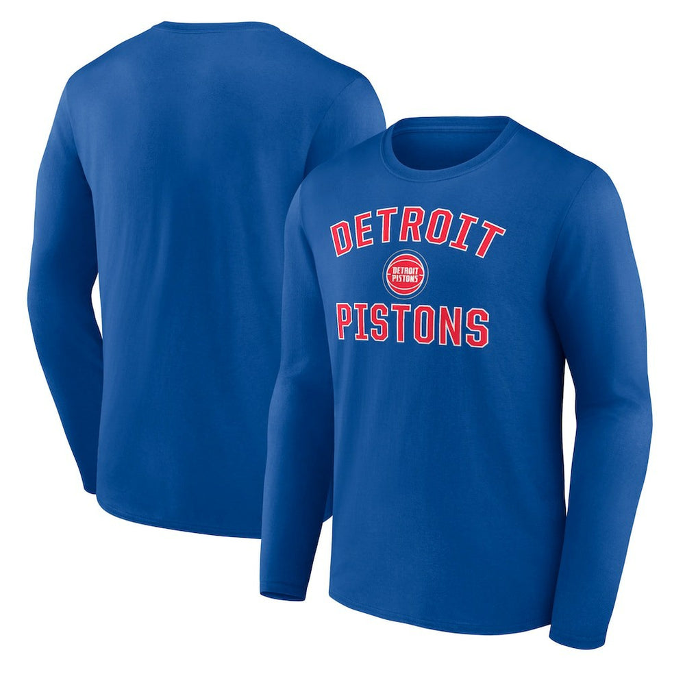 Royal Detroit Pistons Victory Arch Team Long Sleeve T-Shirt sale | NBA