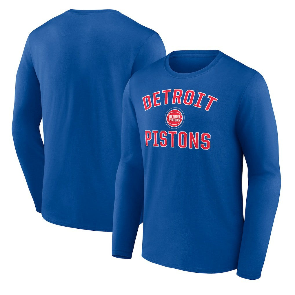 Royal Detroit Pistons Victory Arch Team Long Sleeve T-Shirt sale | NBA