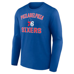 Royal Philadelphia 76ers Victory Arch Team Long Sleeve T-Shirt | NBA