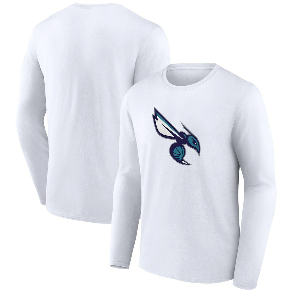 White Charlotte Hornets Alternate Logo Long Sleeve T-Shirt | NBA