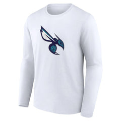 White Charlotte Hornets Alternate Logo Long Sleeve T-Shirt | NBA