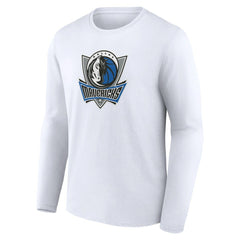 White Dallas Mavericks Alternate Logo Long Sleeve T-Shirt sale | NBA