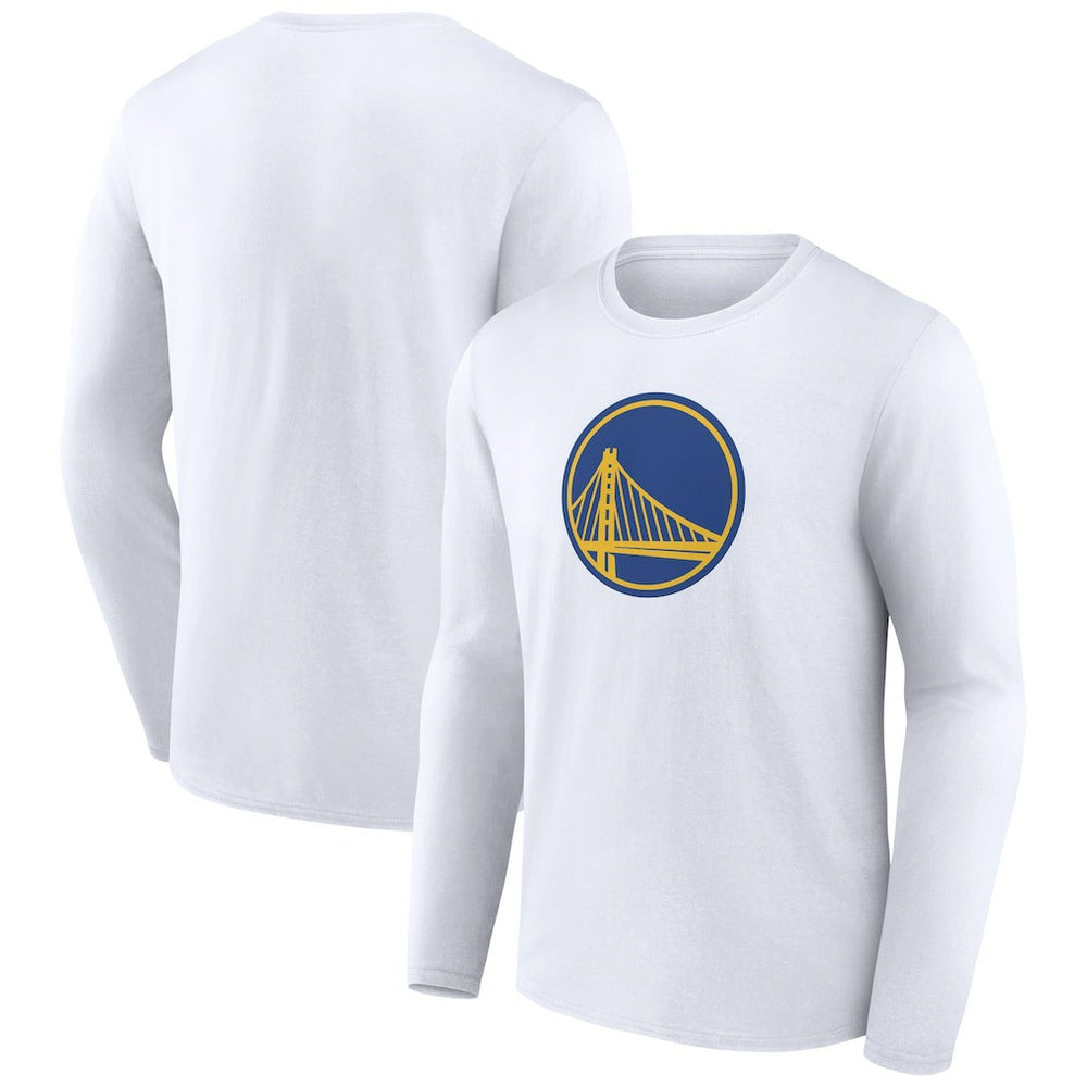 White Golden State Warriors Alternate Logo Long Sleeve T-Shirt sale | NBA