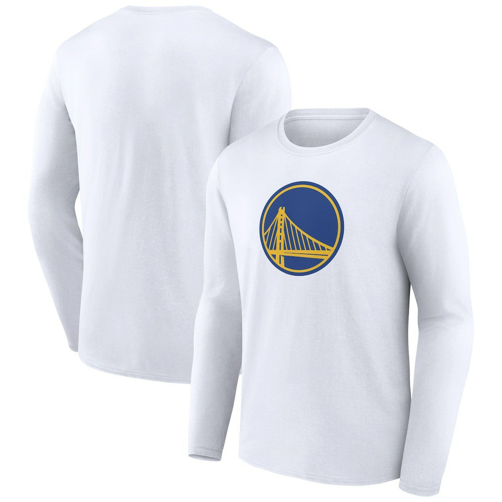 White Golden State Warriors Alternate Logo Long Sleeve T-Shirt sale | NBA