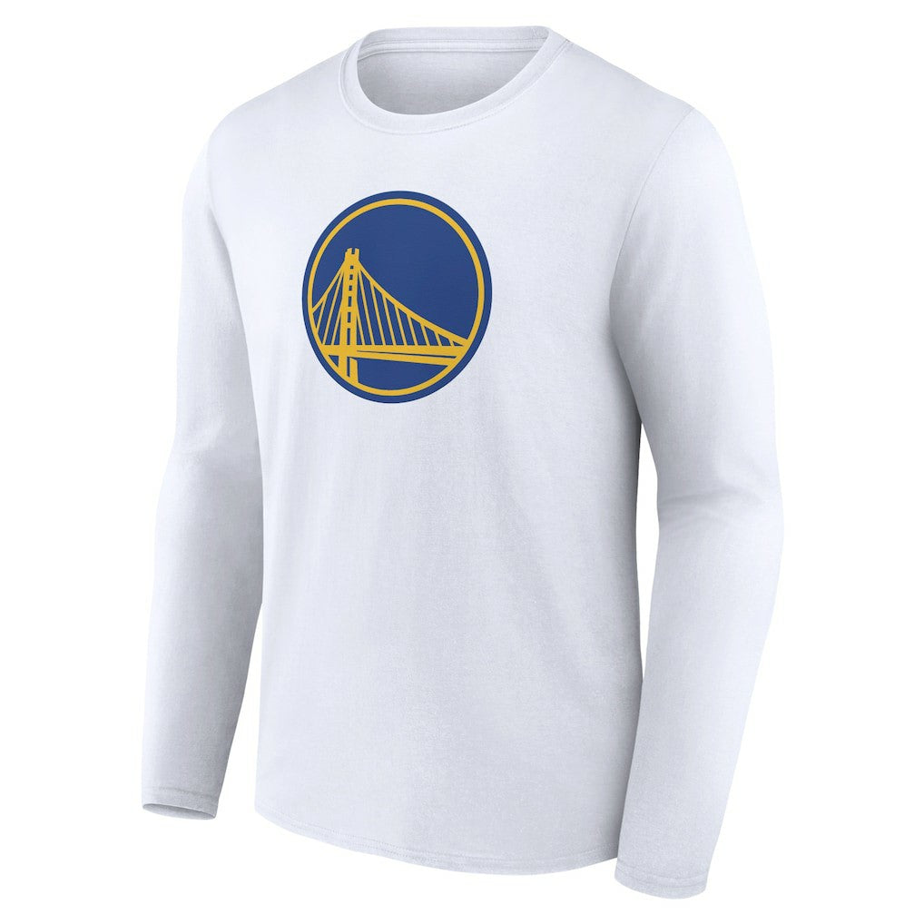 White Golden State Warriors Alternate Logo Long Sleeve T-Shirt sale | NBA
