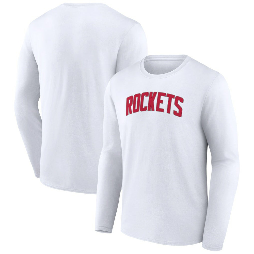 White Houston Rockets Alternate Logo Long Sleeve T-Shirt | NBA
