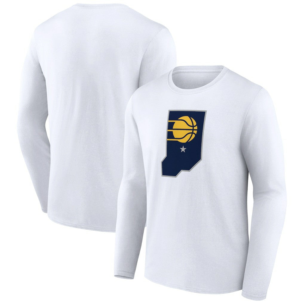 White Indiana Pacers Alternate Logo Long Sleeve T-Shirt | NBA