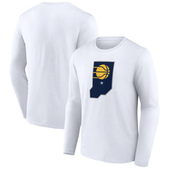 White Indiana Pacers Alternate Logo Long Sleeve T-Shirt | NBA