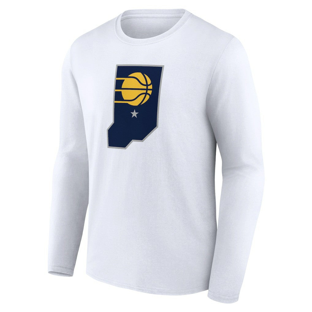 White Indiana Pacers Alternate Logo Long Sleeve T-Shirt | NBA