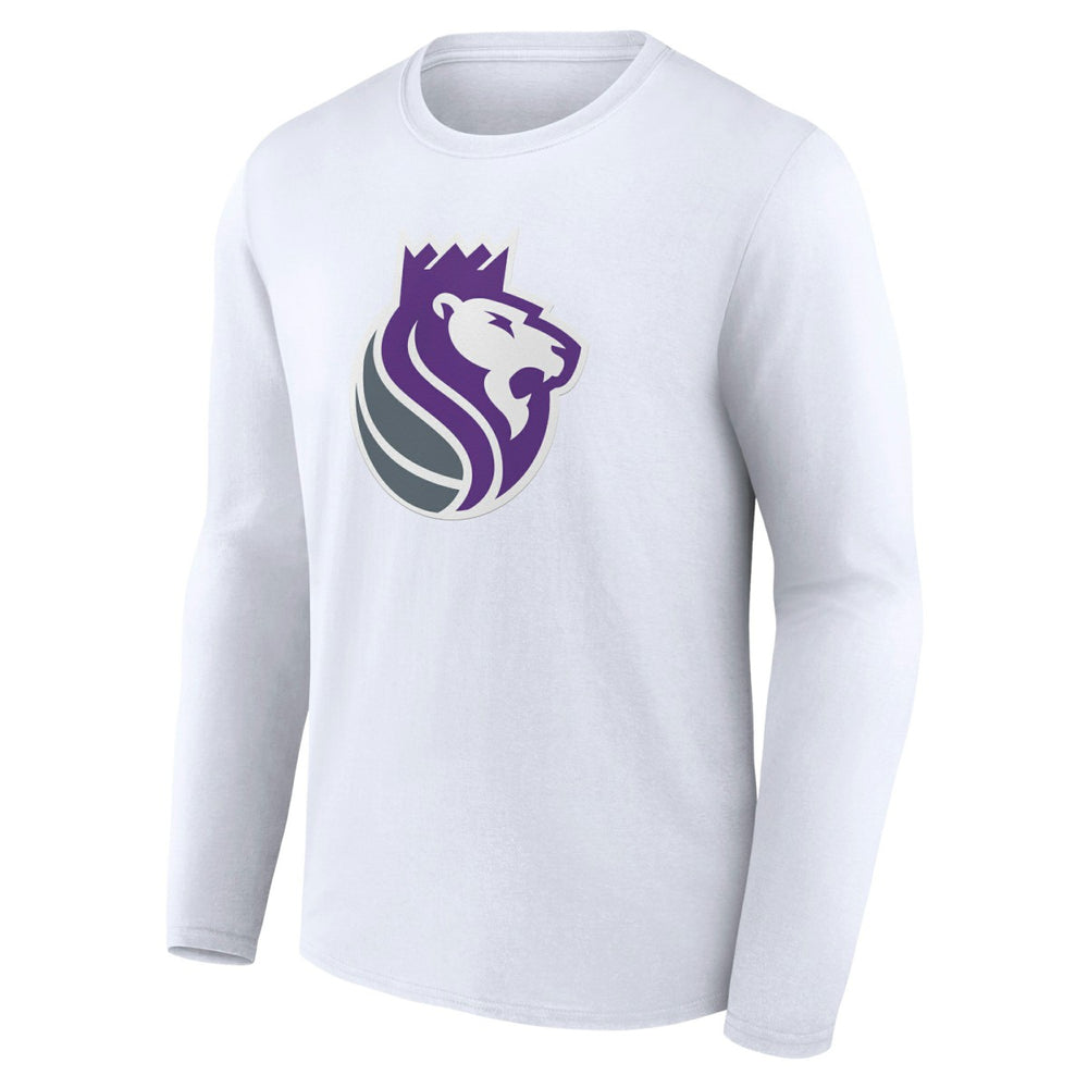 White Sacramento Kings Alternate Logo Long Sleeve T-Shirt | NBA