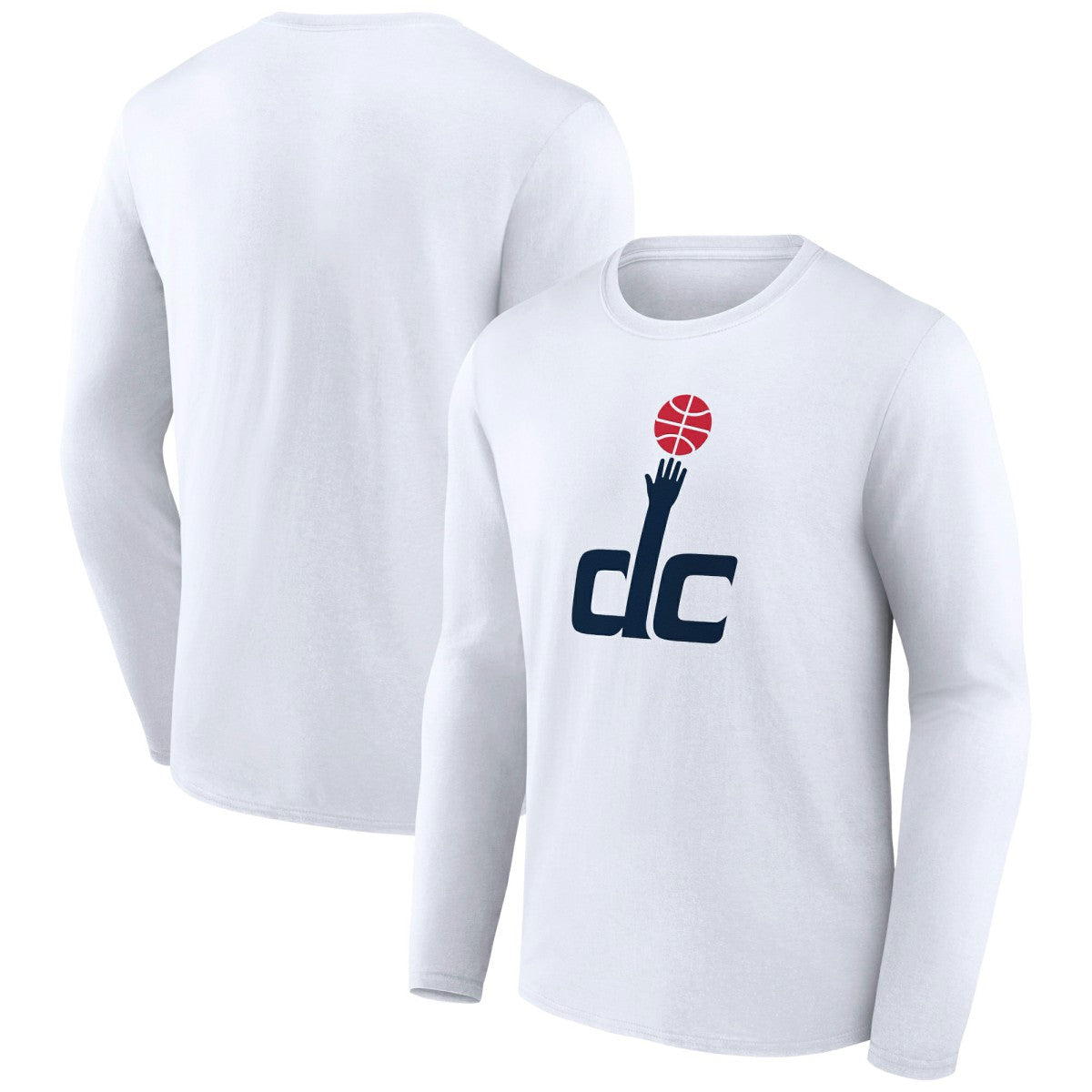 White Washington Wizards Alternate Logo Long Sleeve T-Shirt | NBA
