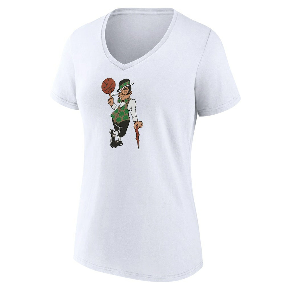 White Boston Celtics Women's Alternate Logo V-Neck T-Shirt | NBA
