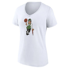 White Boston Celtics Women's Alternate Logo V-Neck T-Shirt | NBA