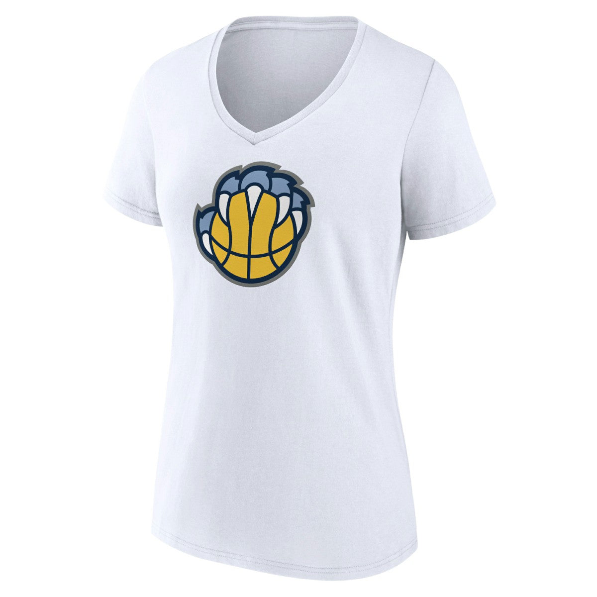 White Memphis Grizzlies Women's Alternate Logo V-Neck T-Shirt | NBA