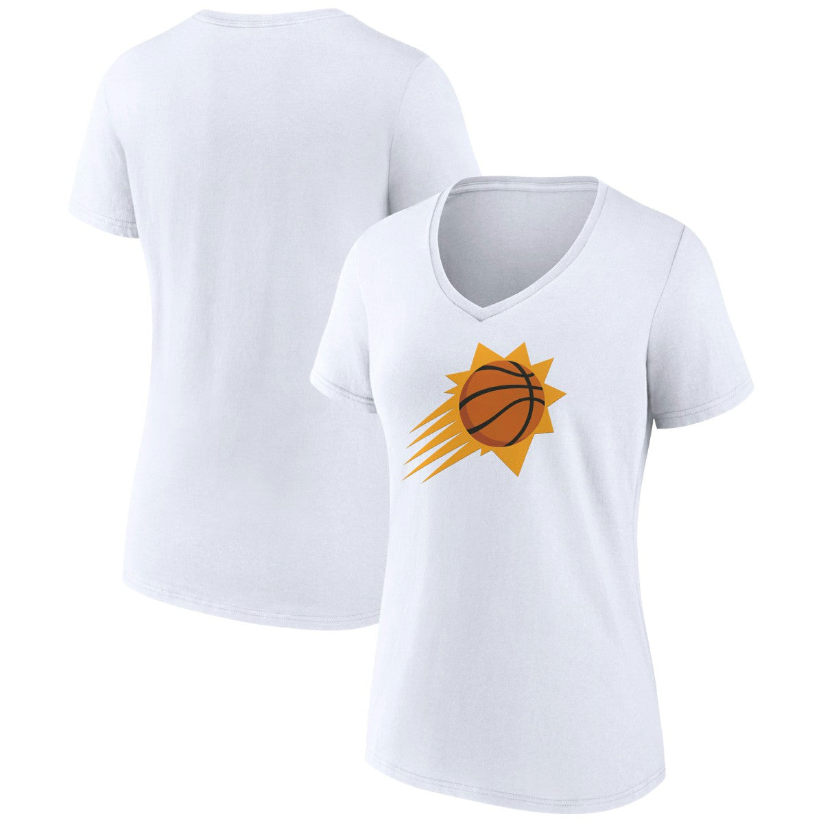 White Phoenix Suns Women's Alternate Logo V-Neck T-Shirt | NBA