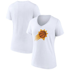 White Phoenix Suns Women's Alternate Logo V-Neck T-Shirt | NBA