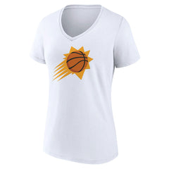 White Phoenix Suns Women's Alternate Logo V-Neck T-Shirt | NBA