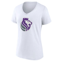 White Sacramento Kings Women's Alternate Logo V-Neck T-Shirt | NBA