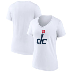 White Washington Wizards Women's Alternate Logo V-Neck T-Shirt | NBA
