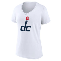 White Washington Wizards Women's Alternate Logo V-Neck T-Shirt | NBA