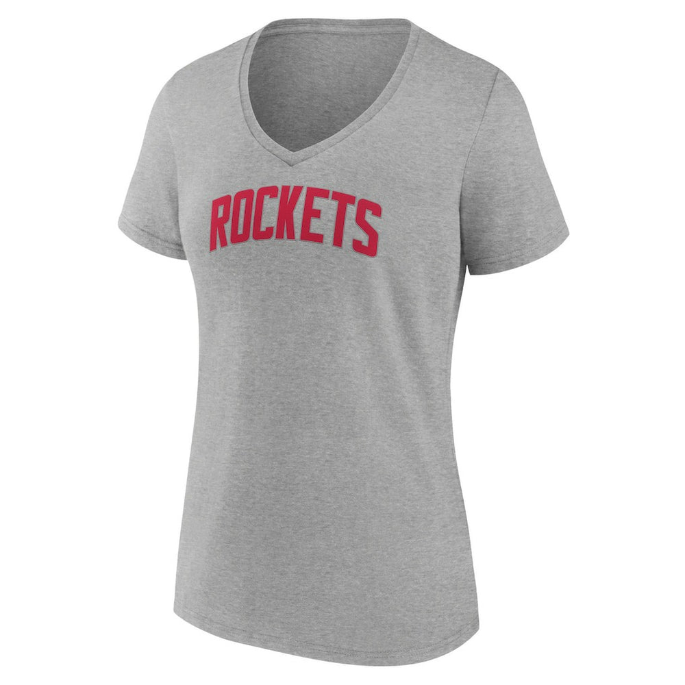Heather Gray Houston Rockets Women's Alternate Logo V-Neck T-Shirt | NBA