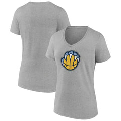 Heather Gray Memphis Grizzlies Women's Alternate Logo V-Neck T-Shirt | NBA