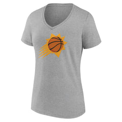 Heather Gray Phoenix Suns Women's Alternate Logo V-Neck T-Shirt | NBA