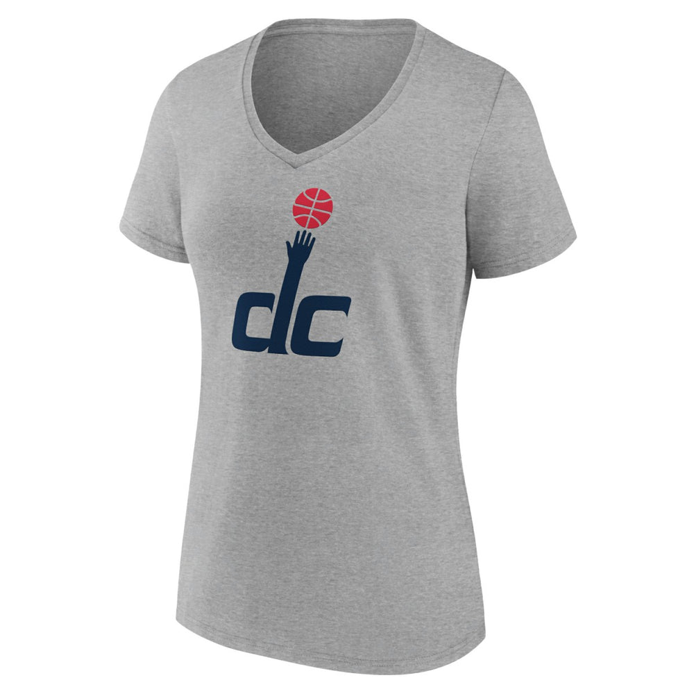 Heather Gray Washington Wizards Women's Alternate Logo V-Neck T-Shirt | NBA