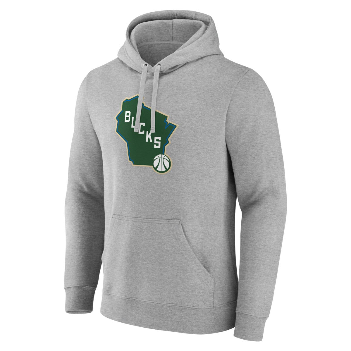 Gray Milwaukee Bucks Alternate Logo Pullover Hoodie | NBA