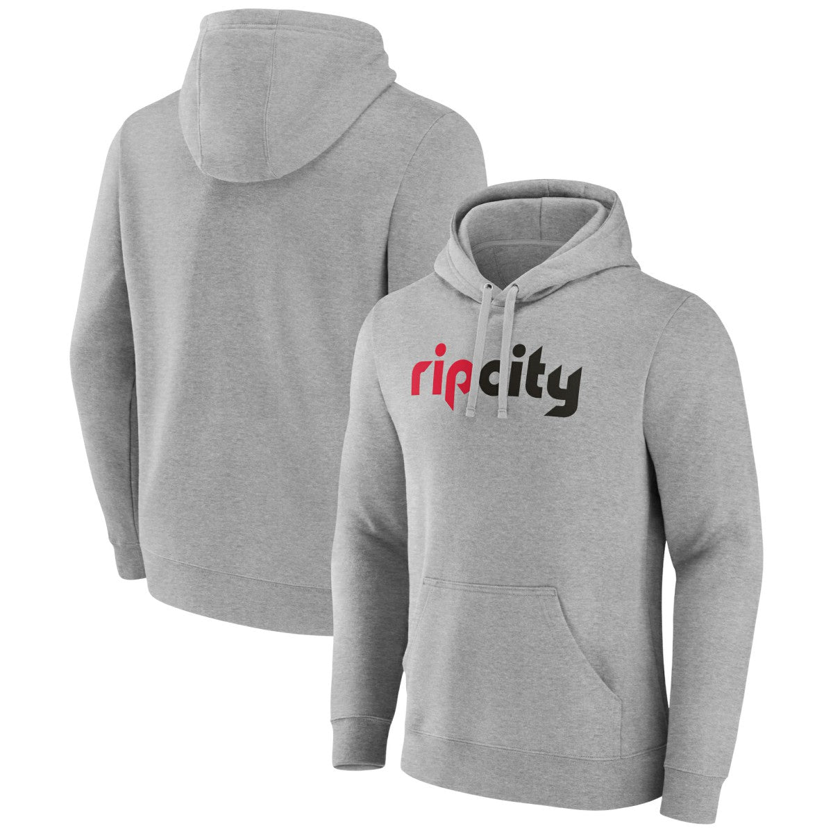 Gray Portland Trail Blazers Alternate Logo Pullover Hoodie | NBA