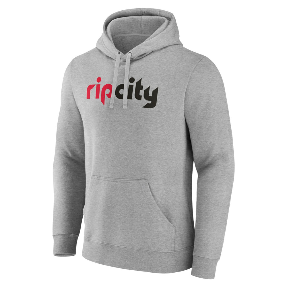 Gray Portland Trail Blazers Alternate Logo Pullover Hoodie | NBA