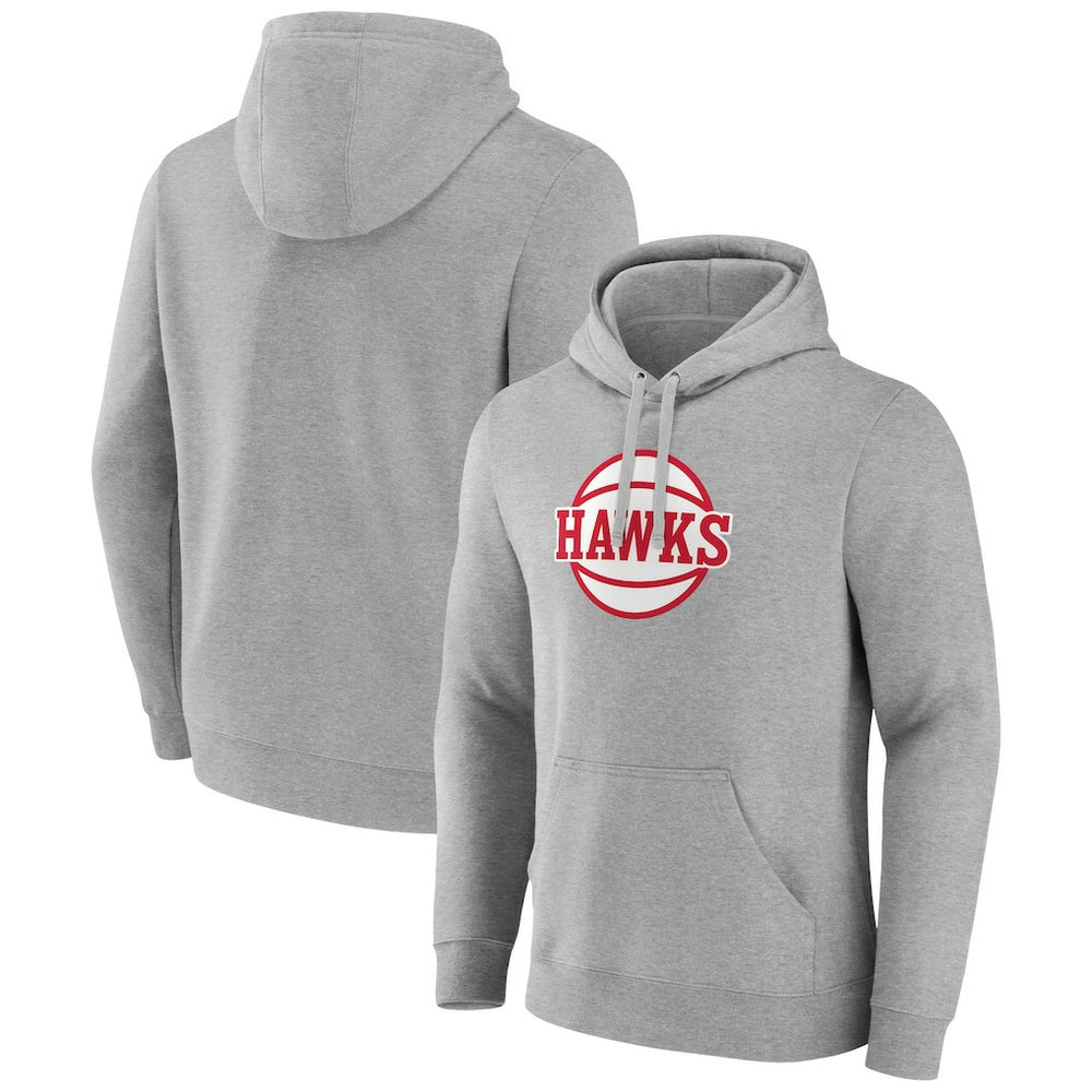 Gray Atlanta Hawks Alternate Logo Pullover Hoodie | NBA