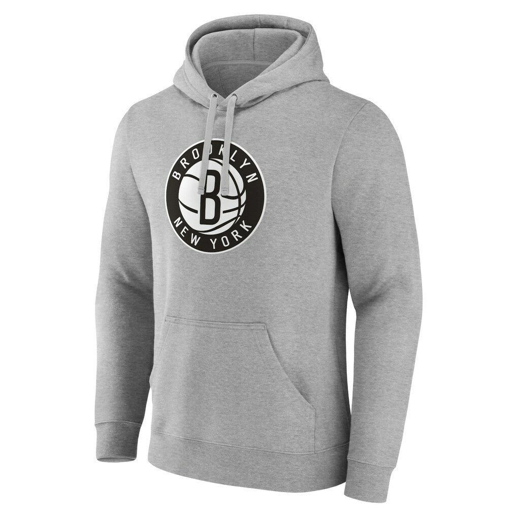 Gray Brooklyn Nets Alternate Logo Pullover Hoodie | NBA