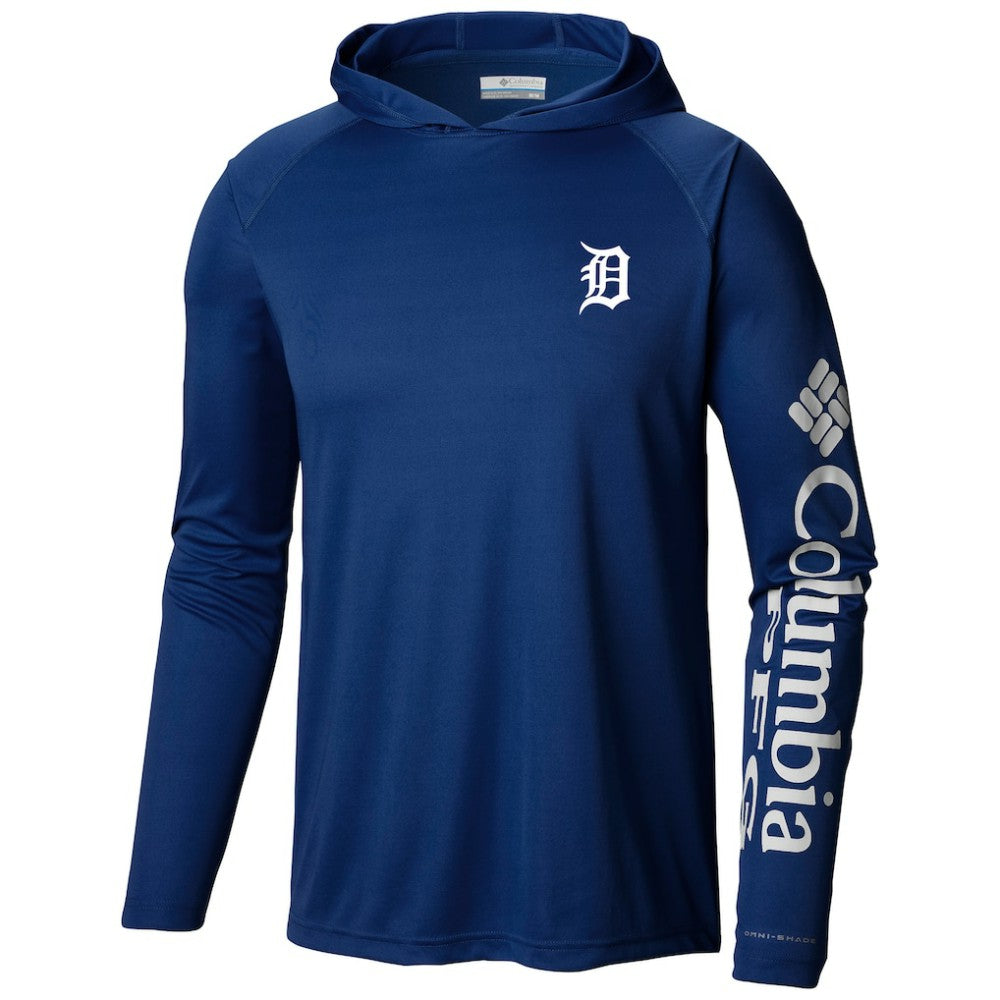 Detroit Tigers Columbia Terminal Tackle Long Sleeve Hoodie T-Shirt - MLB Hoodies