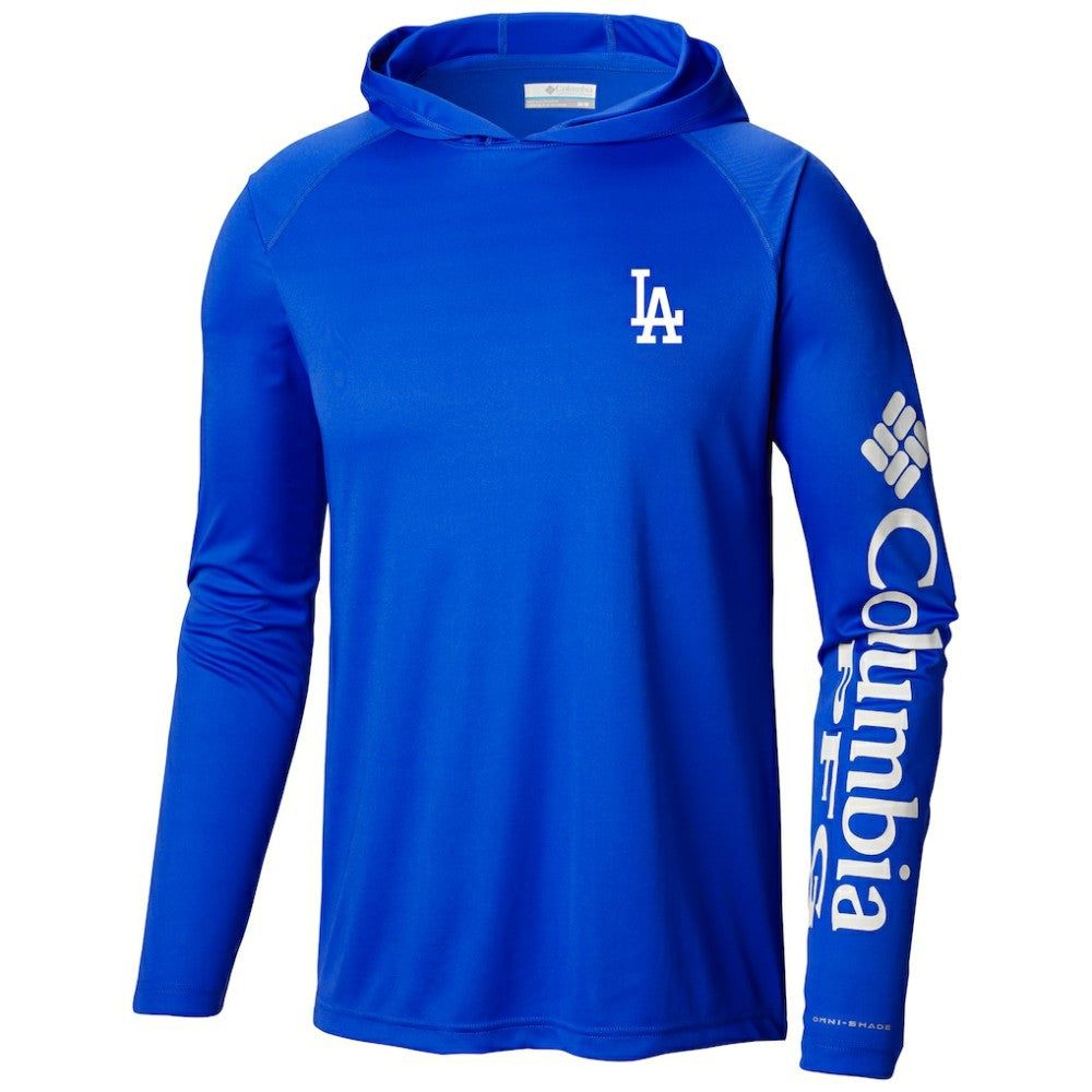 Los Angeles Dodgers Columbia Terminal Tackle Long Sleeve Hoodie T-Shirt - MLB Hoodies
