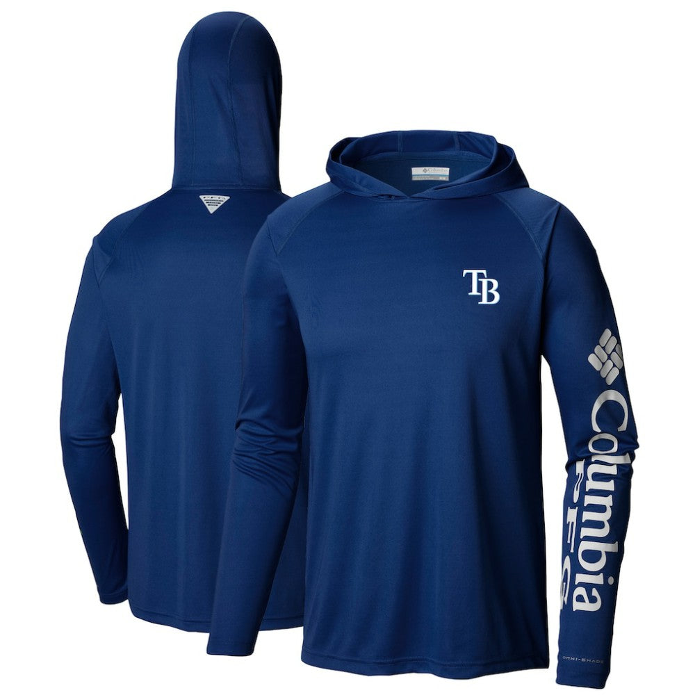 Tampa Bay Rays Columbia Terminal Tackle Long Sleeve Hoodie T-Shirt - MLB Hoodies