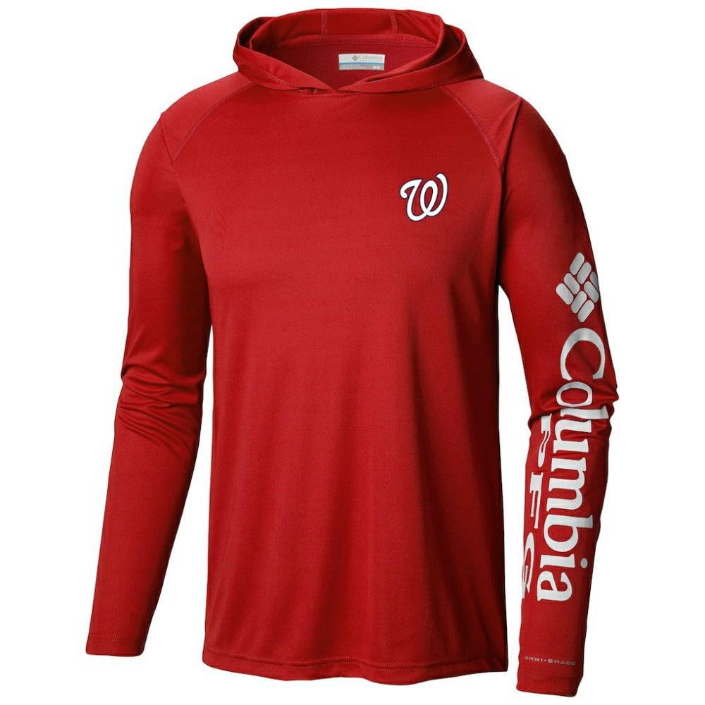Washington Nationals Columbia Terminal Tackle Long Sleeve Hoodie T-Shirt - MLB Hoodies