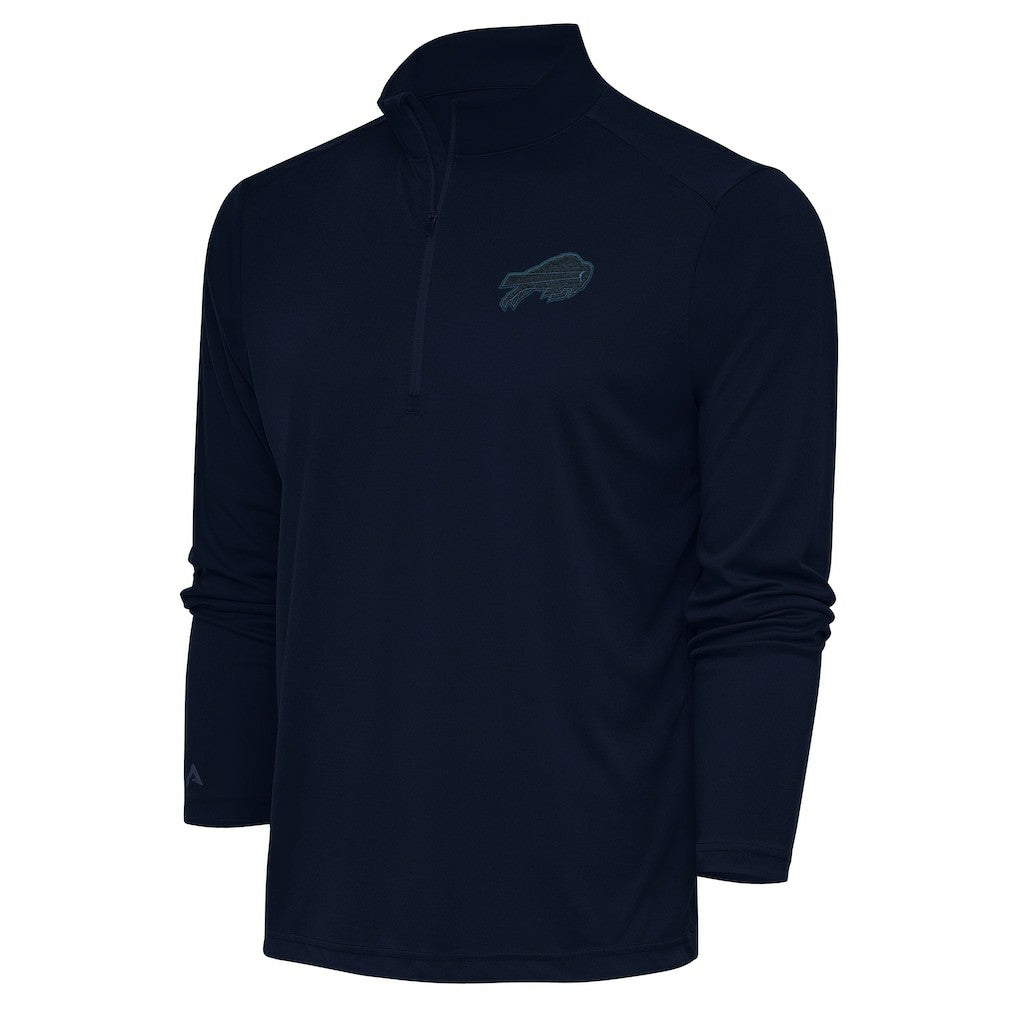 Buffalo Bills Antigua Tonal Logo Tribute Quarter-Zip Pullover Top | NFL Discount
