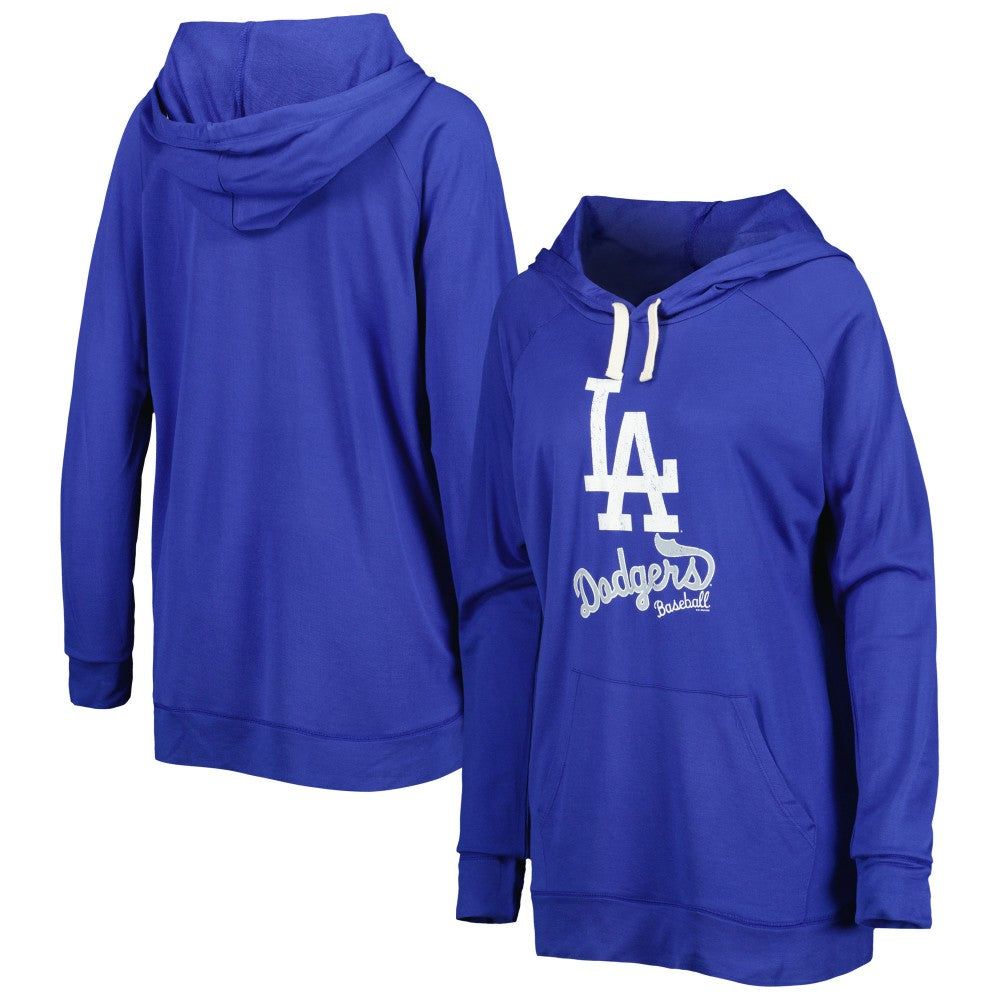 Los Angeles Dodgers Touch Women's Pre-Game Raglan Pullover Hoodie - MLB Hoodies