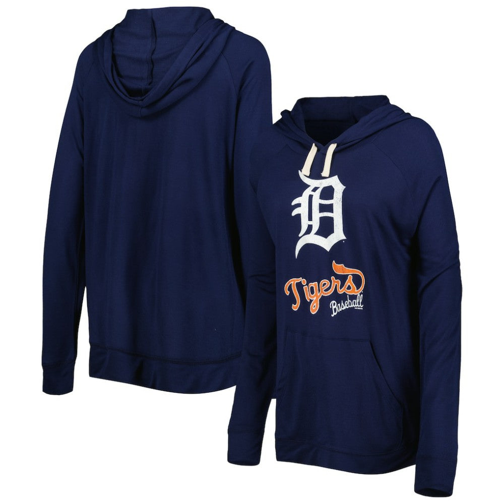 Detroit Tigers Touch Women's Pre-Game Raglan Pullover Hoodie - MLB Hoodies