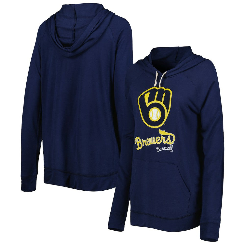 Milwaukee Brewers Touch Women's Pre-Game Raglan Pullover Hoodie - MLB Hoodies