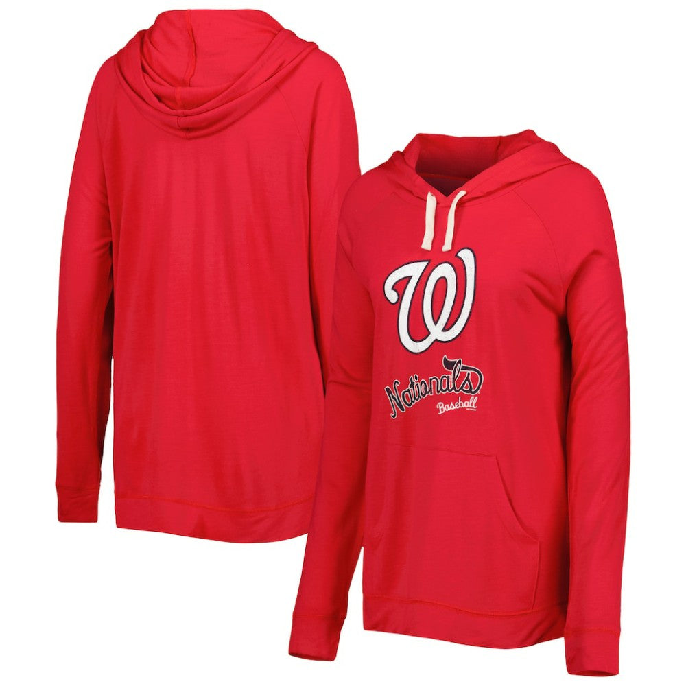 Washington Nationals Touch Women's Pre-Game Raglan Pullover Hoodie - MLB Hoodies