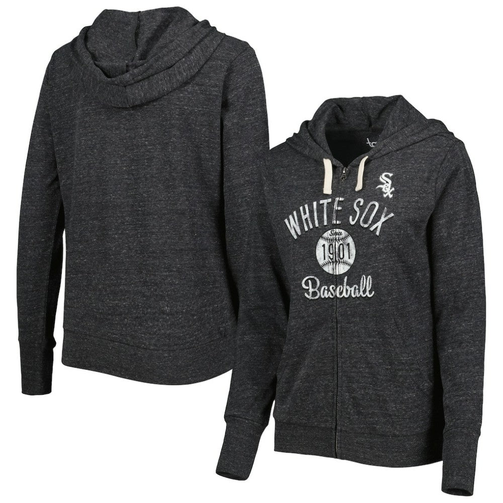Chicago White Sox Touch Women's Training Camp Tri-Blend Lightweight Full-Zip Hoodie - MLB Hoodies