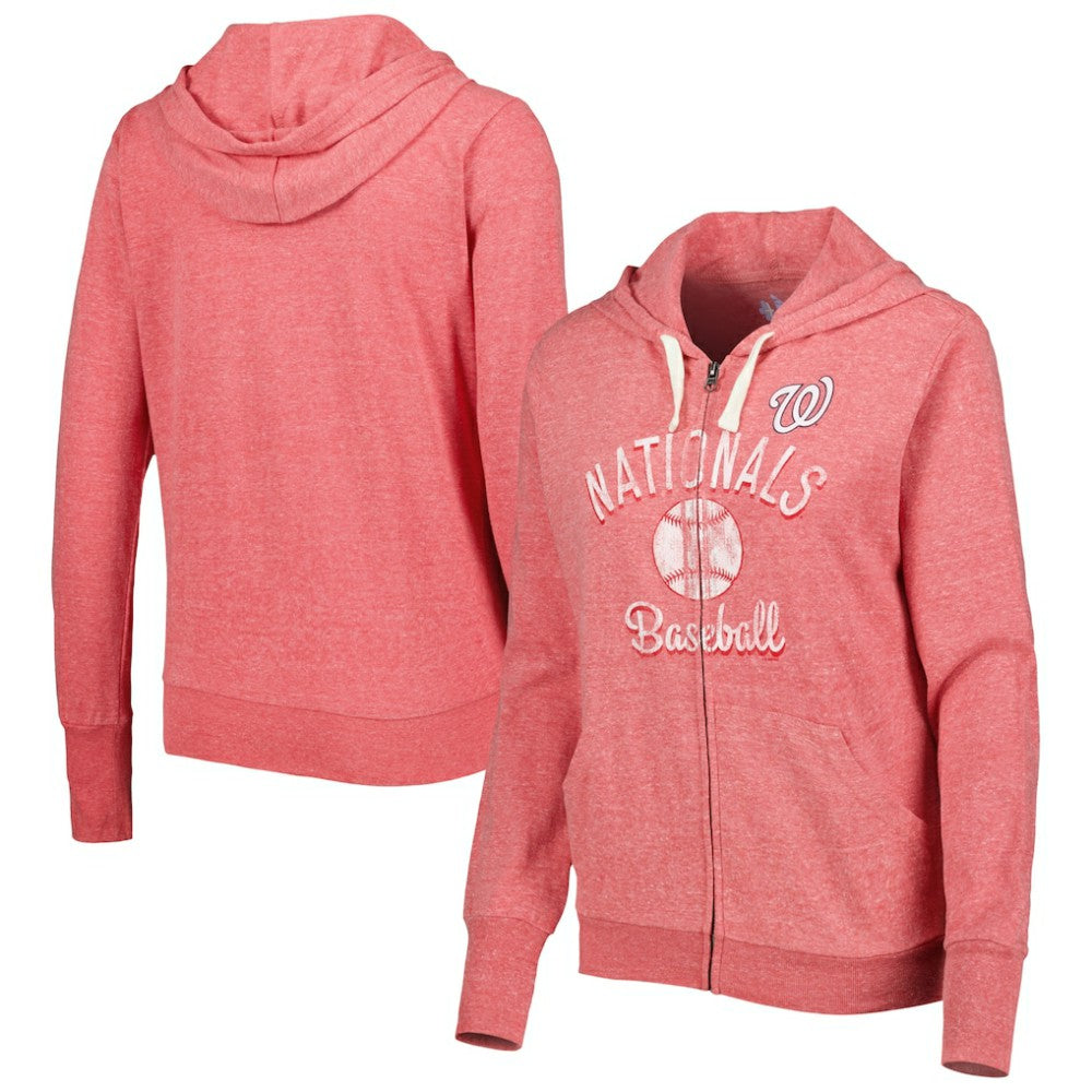 Washington Nationals Touch Women's Training Camp Tri-Blend Lightweight Full-Zip Hoodie - MLB Hoodies