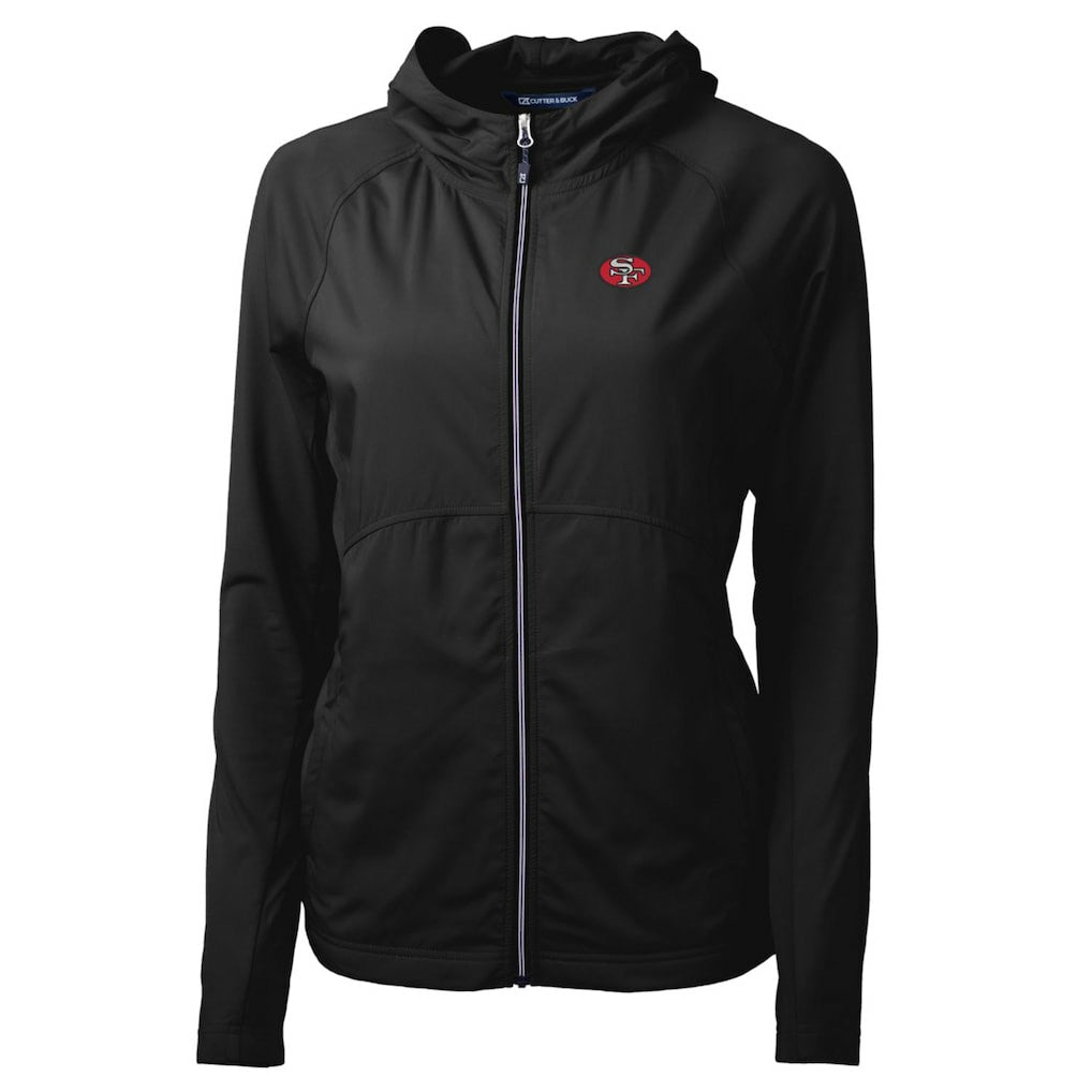 San Francisco 49ers Cutter & Buck Women's Throwback Logo Adapt Eco Knit Hybrid Recycled Full-Zip Hoodie | NFL New