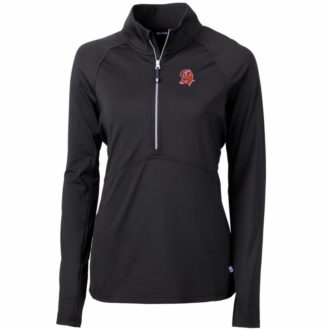 Tampa Bay Buccaneers Cutter & Buck Women's Throwback Logo Adapt Eco Knit Stretch Recycled Half-Zip Pullover Top | NFL Outlet